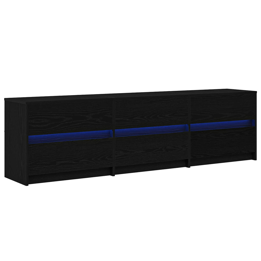 TV-Einheiten 2 pcs Schwarz Eichen-Optik 180 x 34 x 50 cm