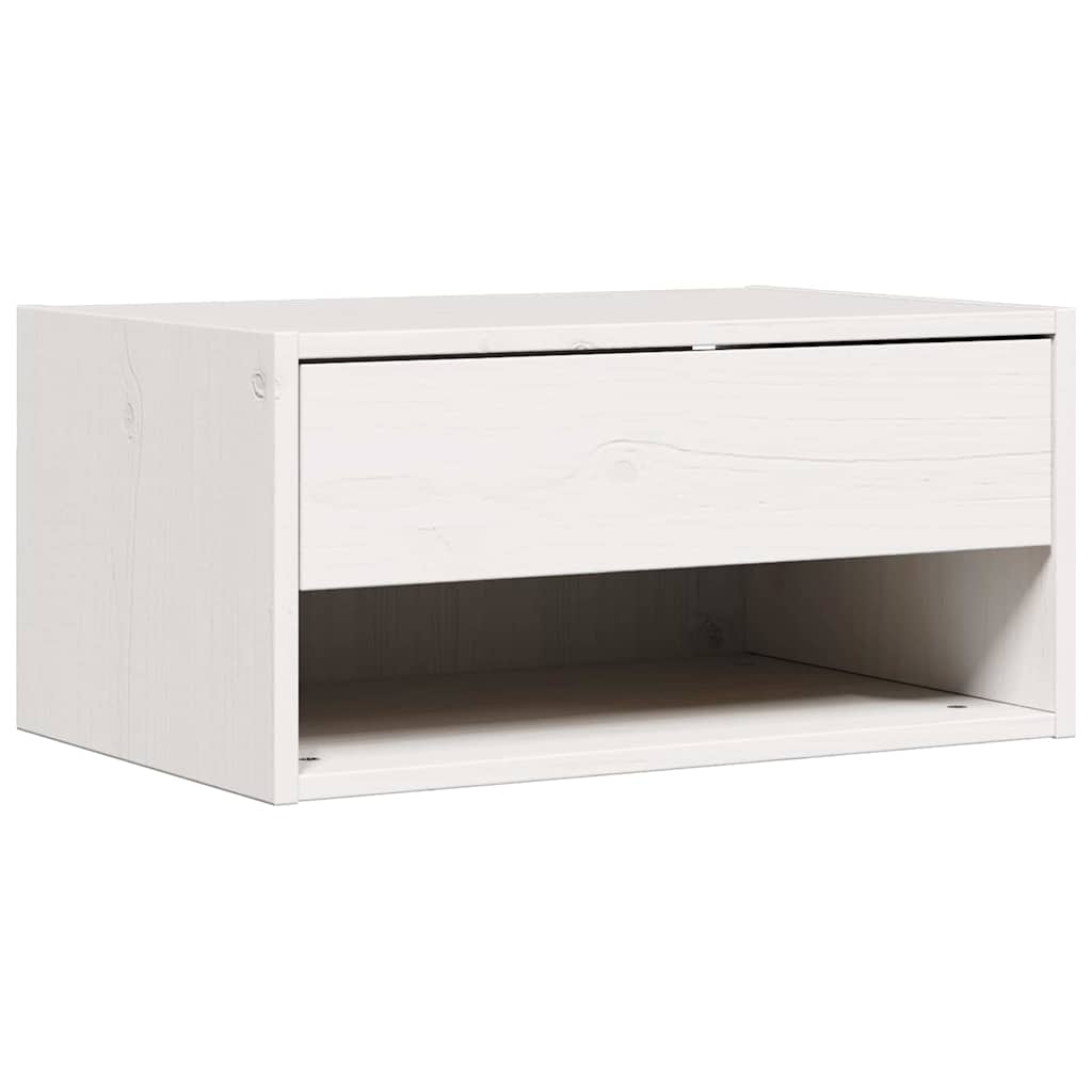 Nachttisch Weiß 50 x 32,5 x 24 cm Massivholz Kiefer
