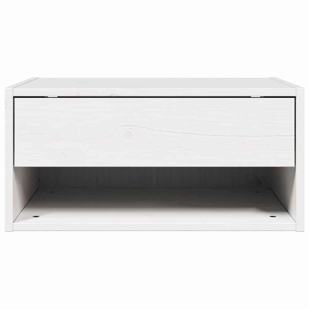 Nachttisch Weiß 50 x 32,5 x 24 cm Massivholz Kiefer