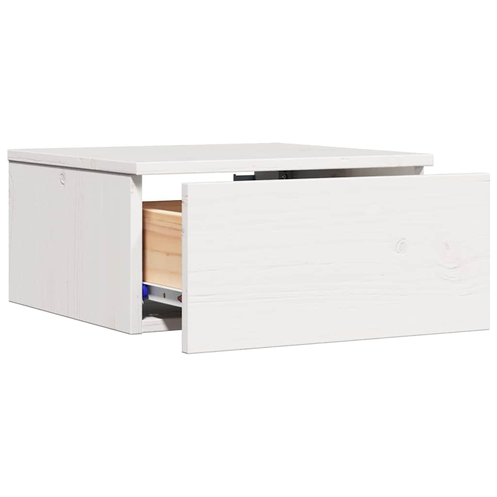 Nachttisch 2 pcs Weiß 37 x 35 x 18,5 cm Massivholz Kiefer