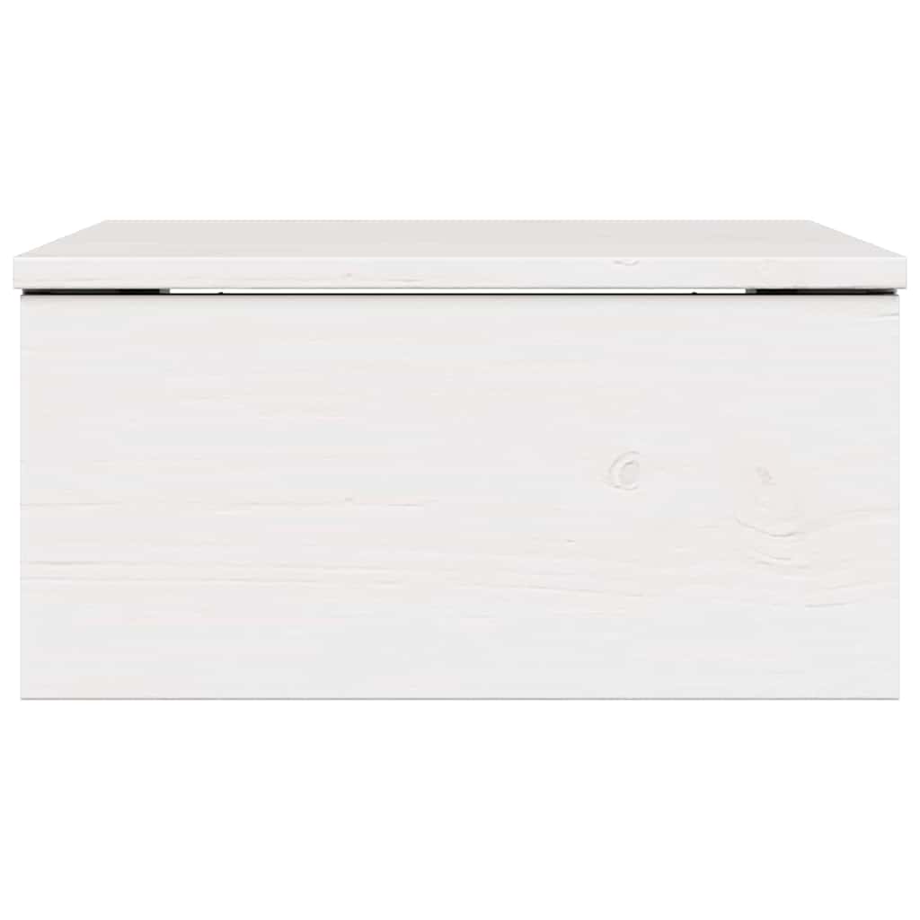 Nachttisch 2 pcs Weiß 37 x 35 x 18,5 cm Massivholz Kiefer