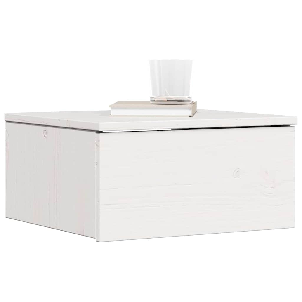 Nachttisch 2 pcs Weiß 37 x 35 x 18,5 cm Massivholz Kiefer