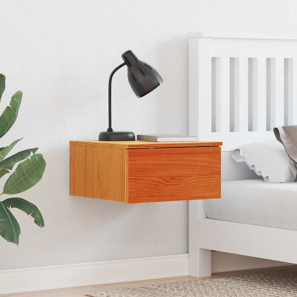 Nachttisch Wachsbraun 37 x 35 x 18,5 cm Massivholz Kiefer