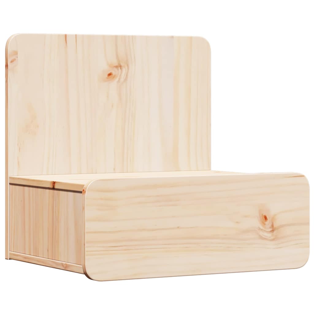 Nachttisch 2 pcs Braun 44 x 32,5 x 40 cm Massivholz Kiefer