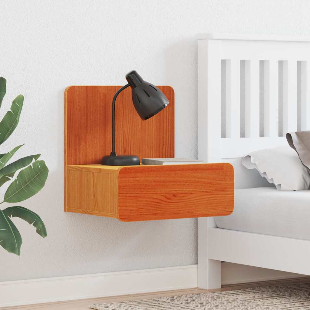 Nachttisch Wachsbraun 44 x 32,5 x 40 cm Massivholz Kiefer