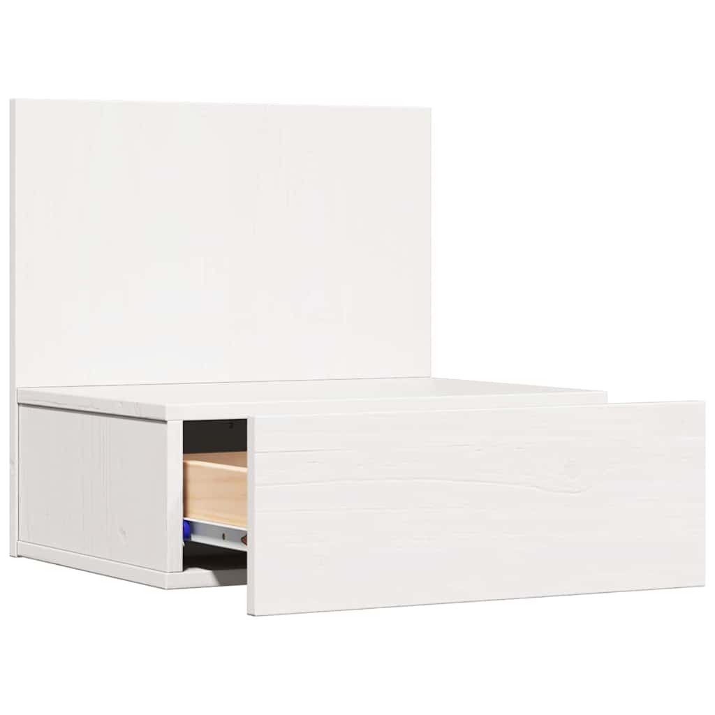 Nachttisch 2 pcs Weiß 42 x 32,5 x 40 cm Massivholz Kiefer