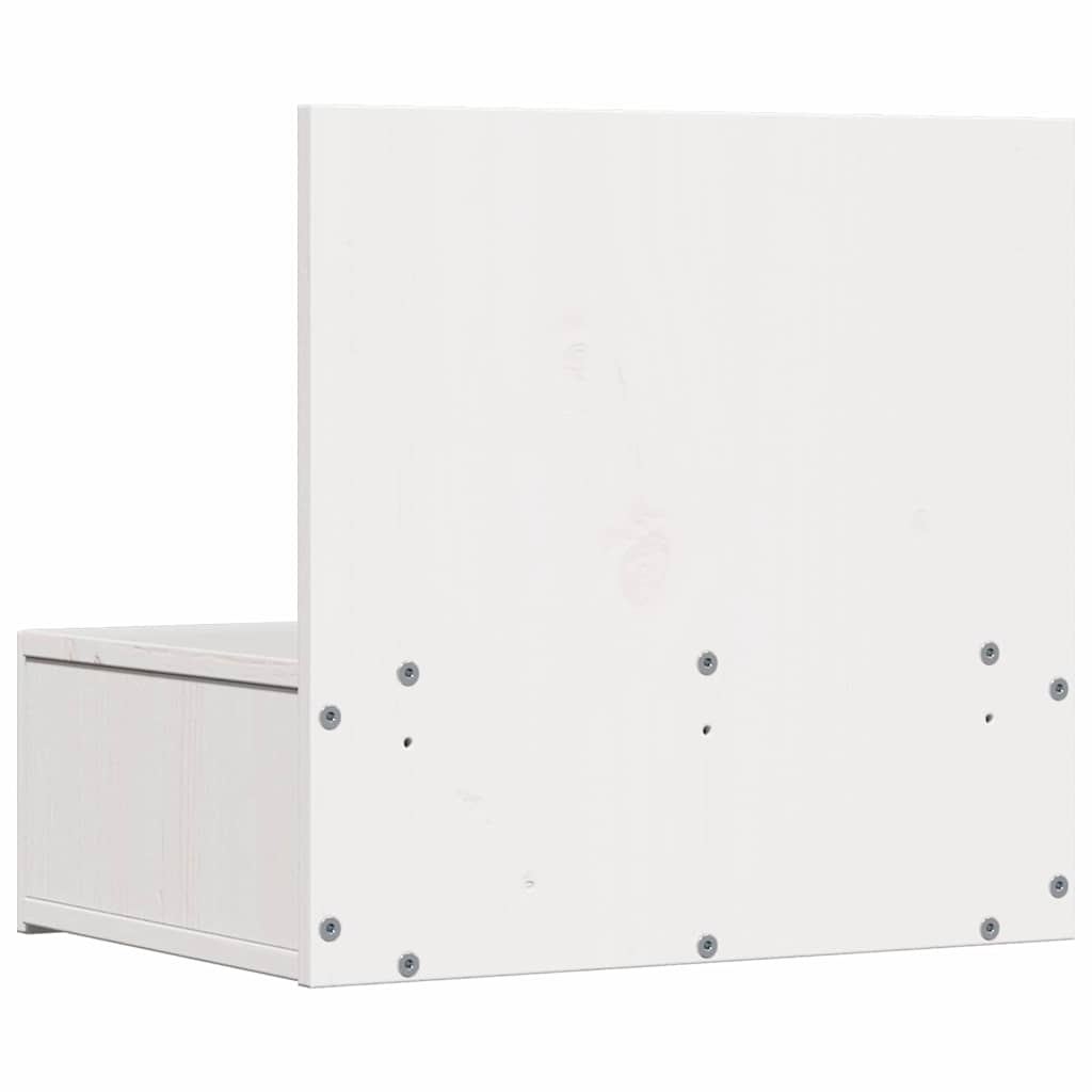 Nachttisch 2 pcs Weiß 42 x 32,5 x 40 cm Massivholz Kiefer
