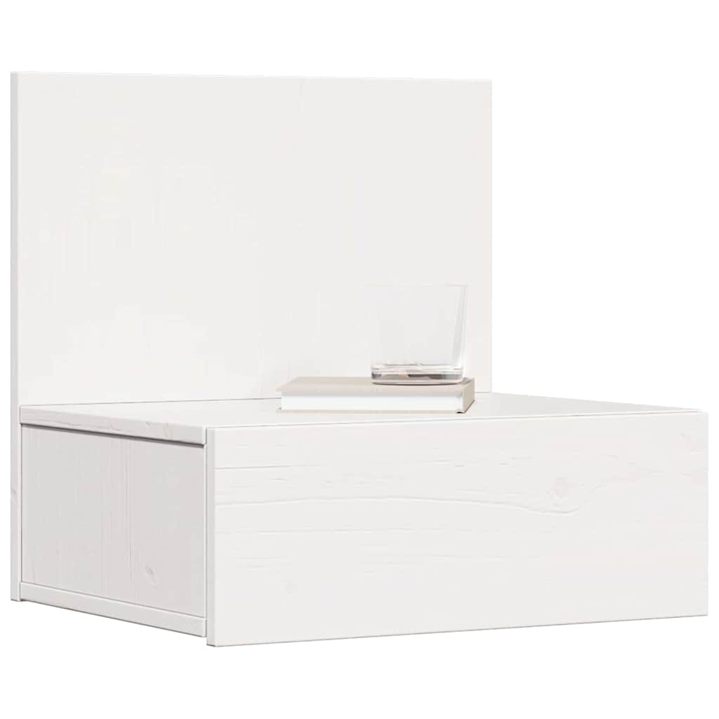 Nachttisch 2 pcs Weiß 42 x 32,5 x 40 cm Massivholz Kiefer