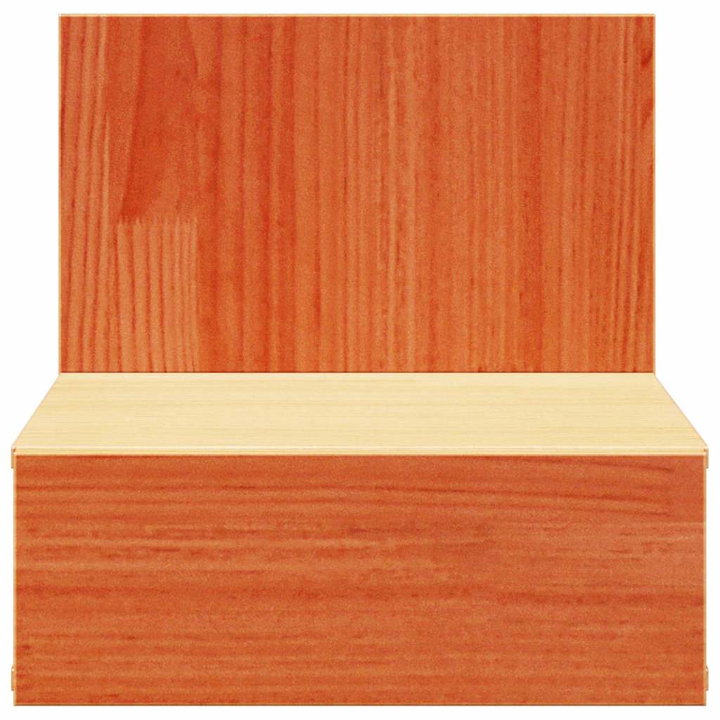 Nachttisch 2 pcs Wachsbraun 42 x 32,5 x 40 cm Massivholz Kiefer