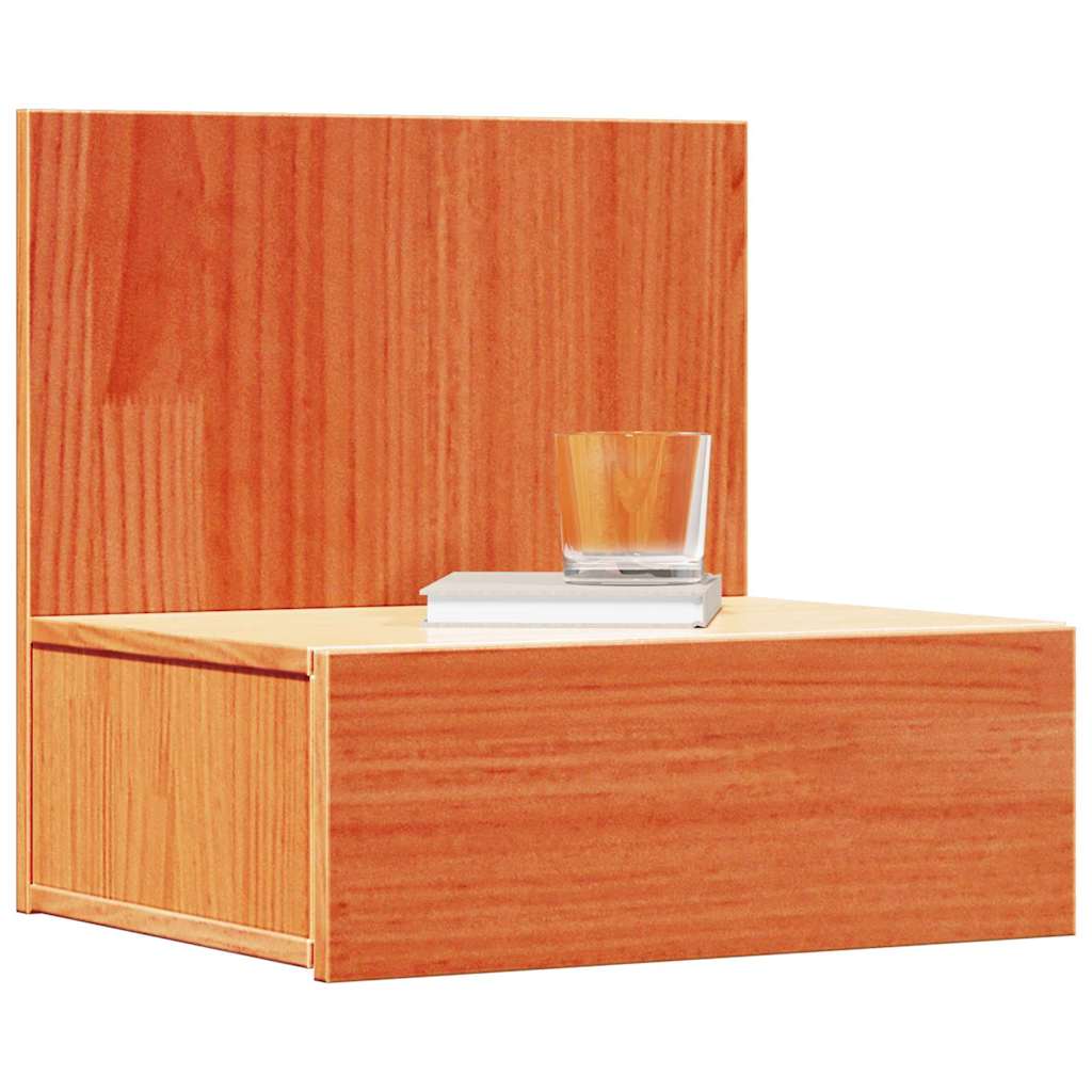 Nachttisch 2 pcs Wachsbraun 42 x 32,5 x 40 cm Massivholz Kiefer