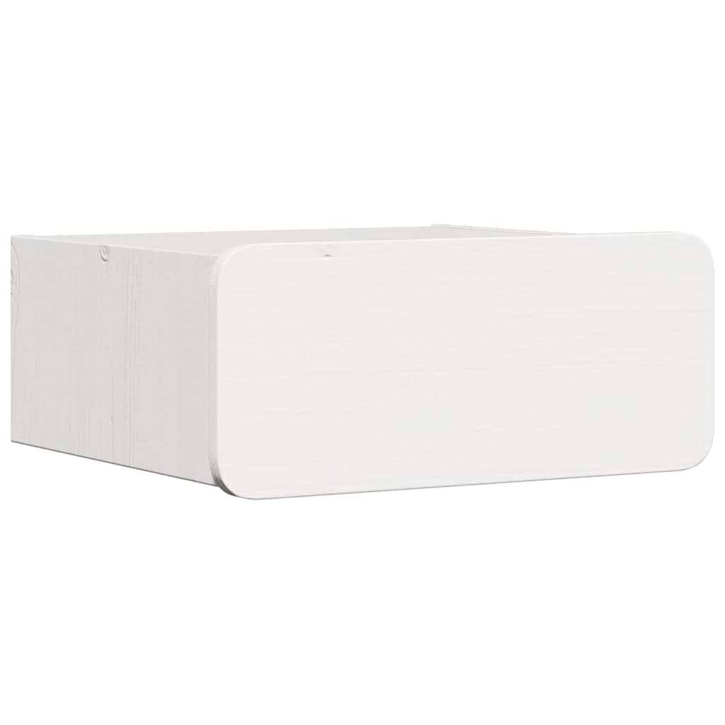Nachttisch 2 pcs Weiß 39 x 34 x 16,5 cm Massivholz Kiefer