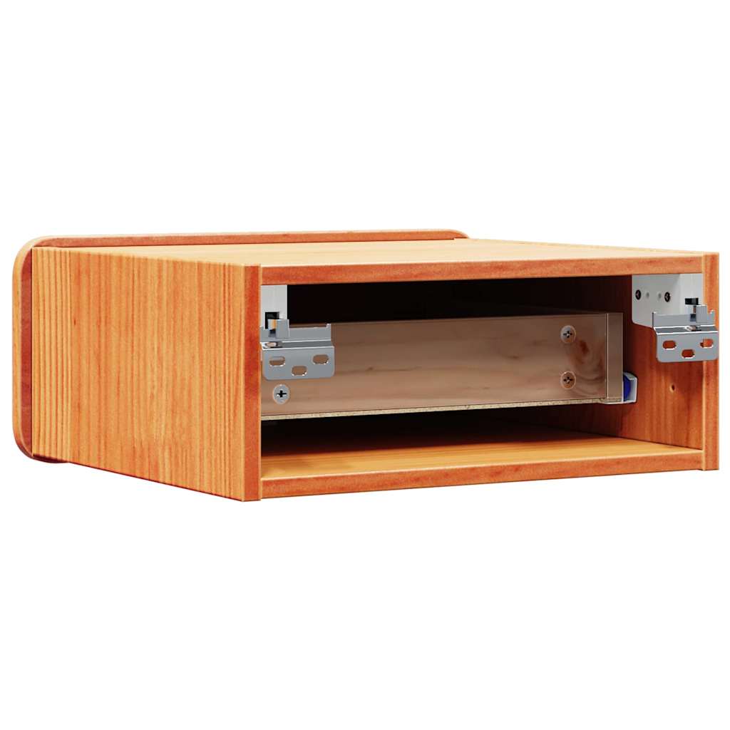 Nachttisch Wachsbraun 39 x 34 x 16,5 cm Massivholz Kiefer