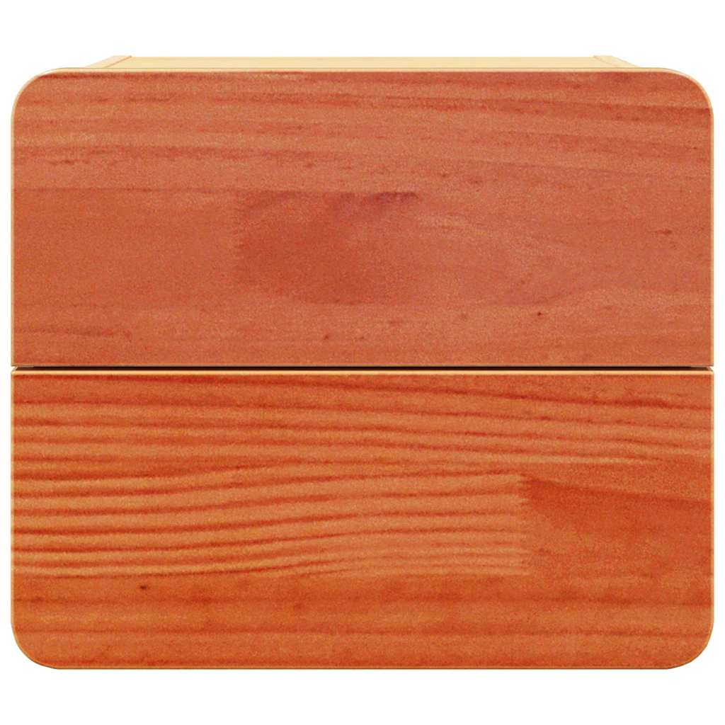 Nachttisch Wachsbraun 39 x 34 x 33 cm Massivholz Kiefer