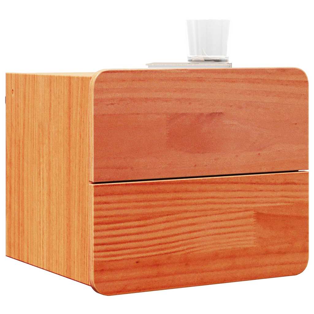 Nachttisch 2 pcs Braun 39 x 34 x 33 cm Massivholz Kiefer