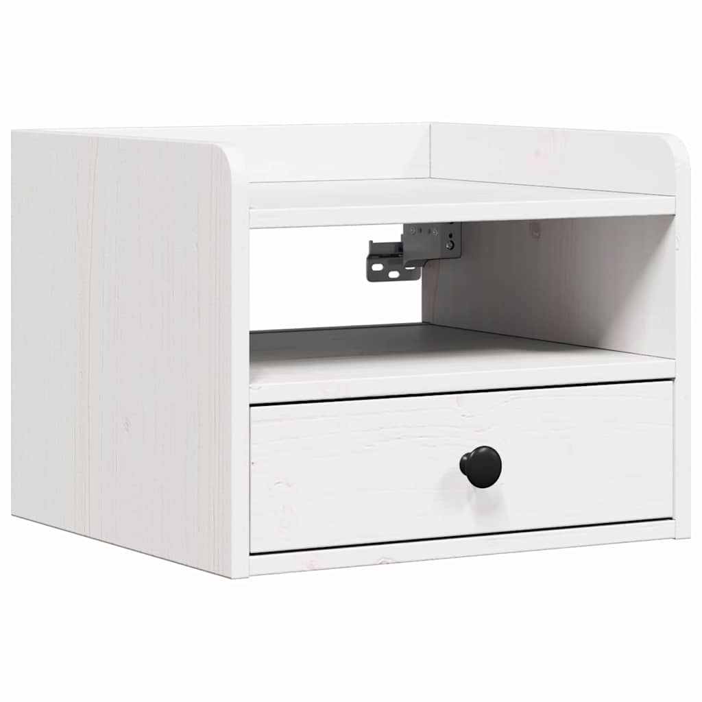 Nachttisch 2 pcs Weiß 38 x 36 x 29,5 cm Massivholz Kiefer