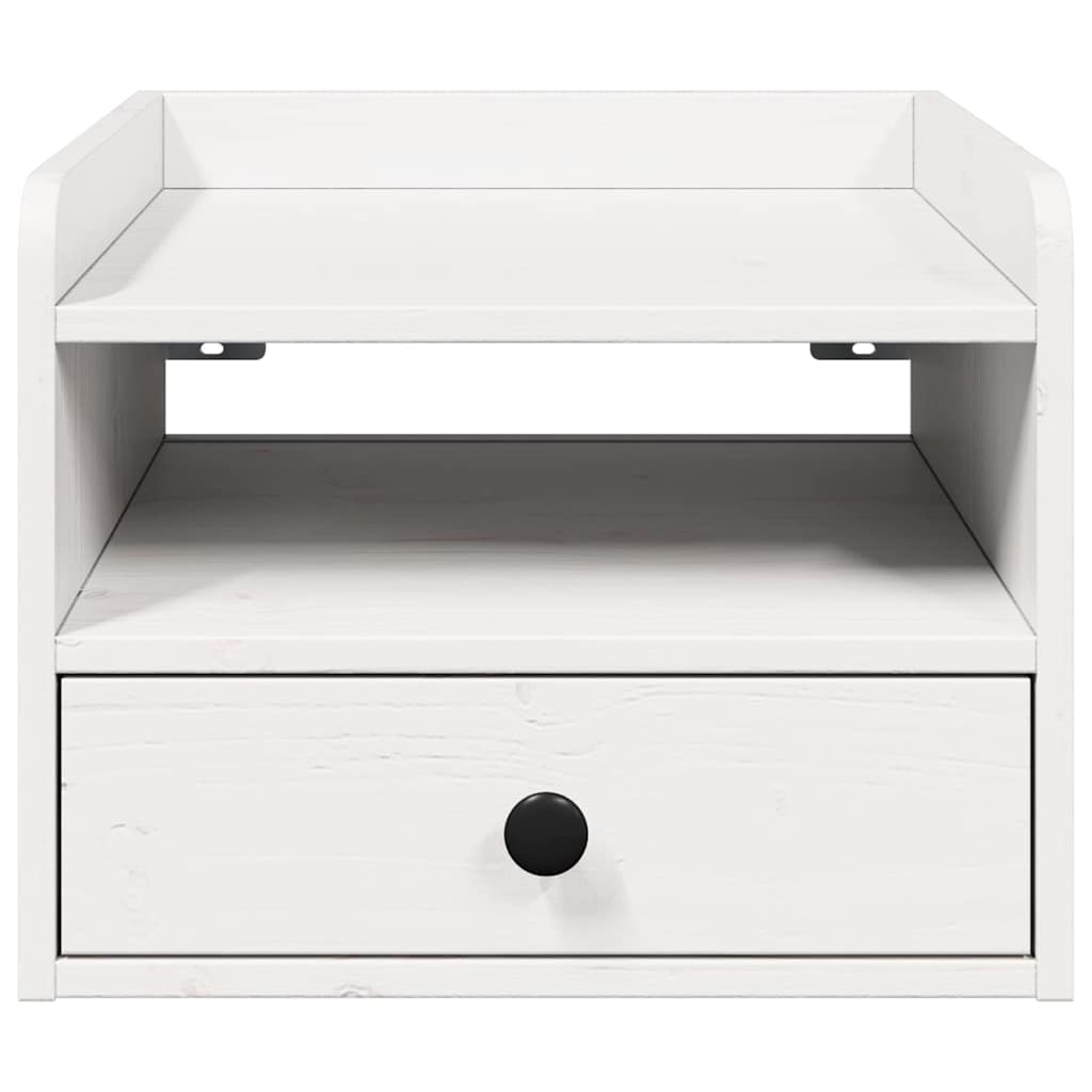 Nachttisch 2 pcs Weiß 38 x 36 x 29,5 cm Massivholz Kiefer