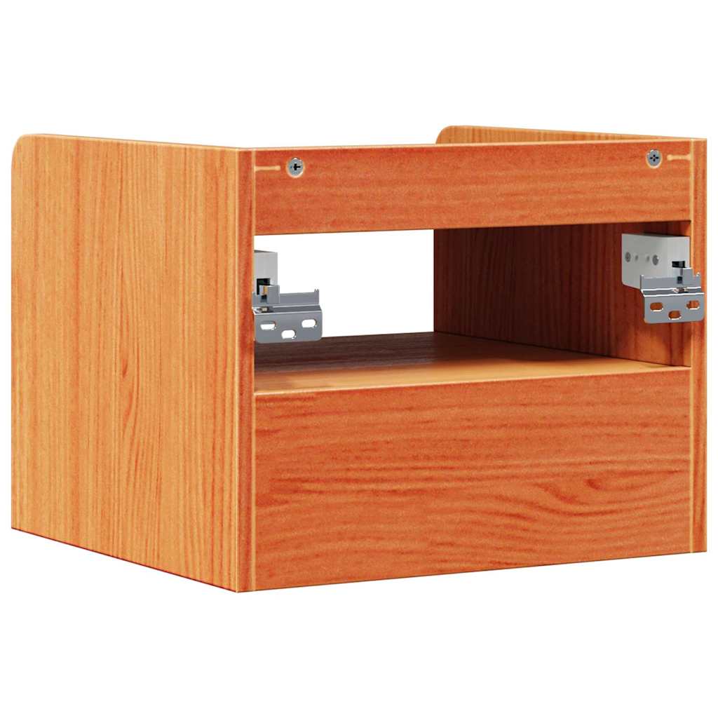 Nachttisch Wachsbraun 38 x 36 x 29,5 cm Massivholz Kiefer