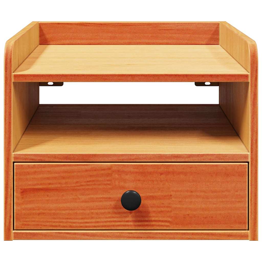 Nachttisch 2 pcs Wachsbraun 38 x 36 x 29,5 cm Massivholz Kiefer