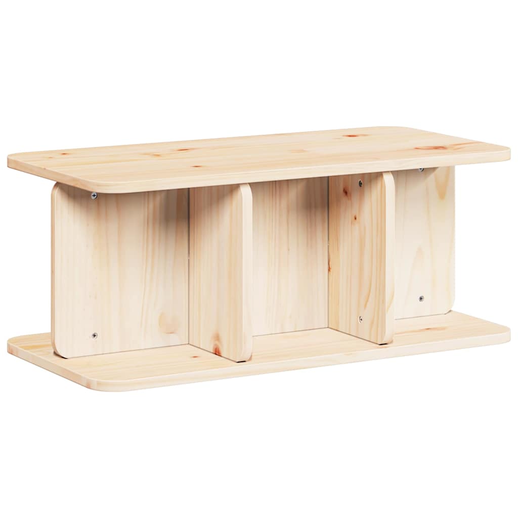 Couchtisch Natur 80 x 39,5 x 33,5 cm Massivholz Kiefer