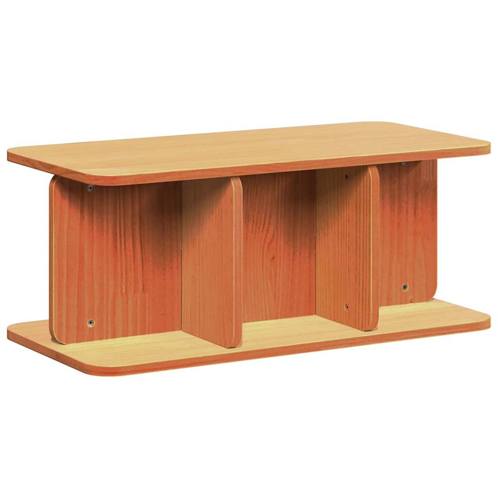 Couchtisch Wachsbraun 80 x 39,5 x 33,5 cm Massivholz Kiefer