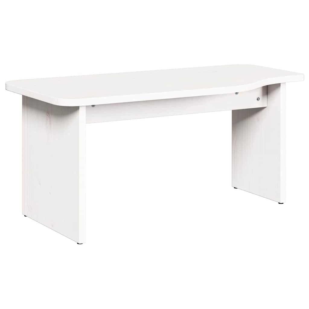 Couchtisch 2 pcs Weiß Massivholz Kiefer