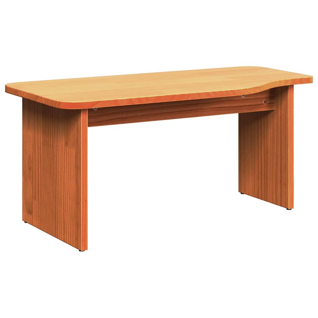 Couchtisch 2 pcs Wachsbraun Massivholz Kiefer