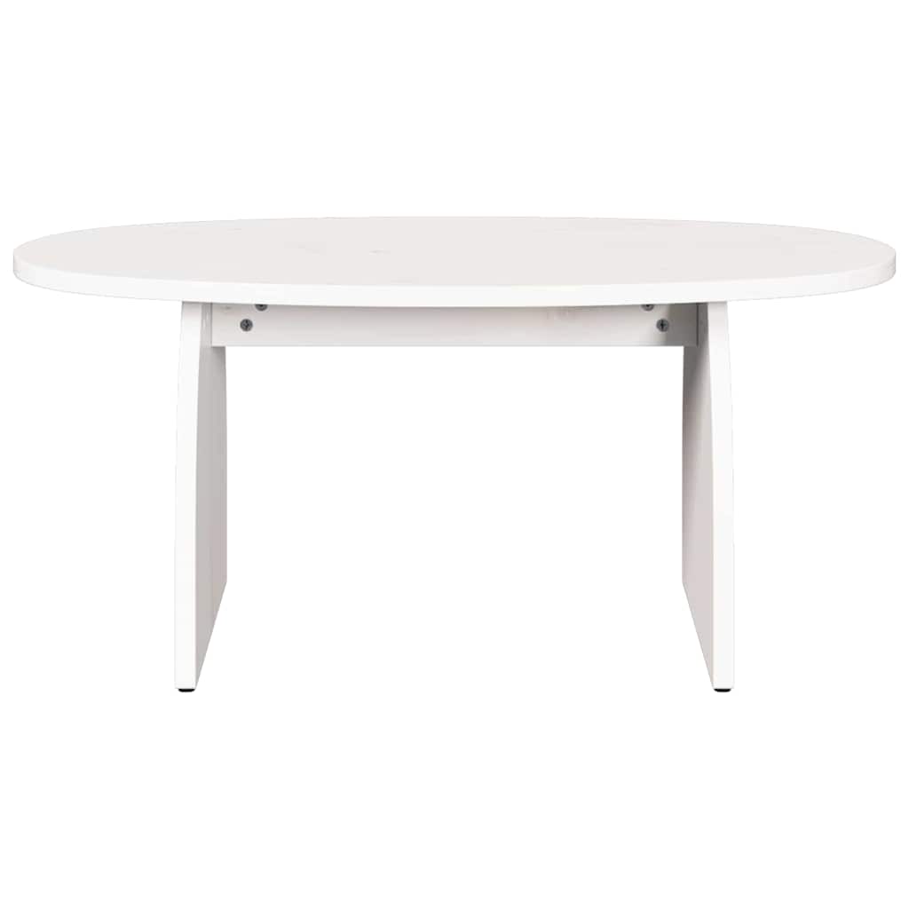 Couchtisch Weiß 80 x 40 x 35 cm Massives Kiefernholz