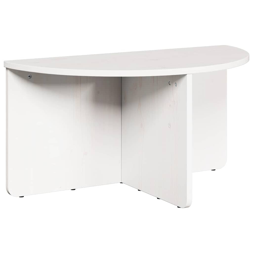 Couchtisch 2 pcs Weiß Massivholz Kiefer