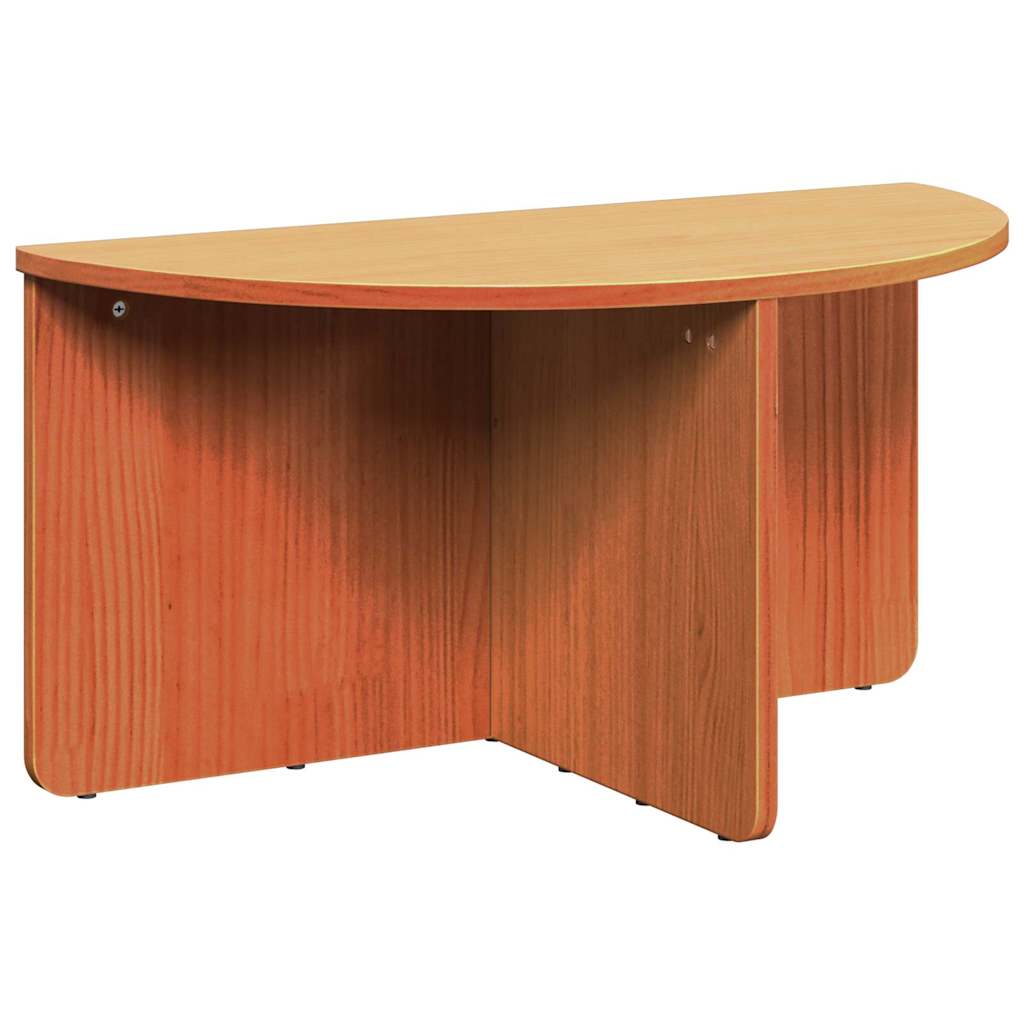 Couchtisch 2 pcs Wachsbraun Massivholz Kiefer