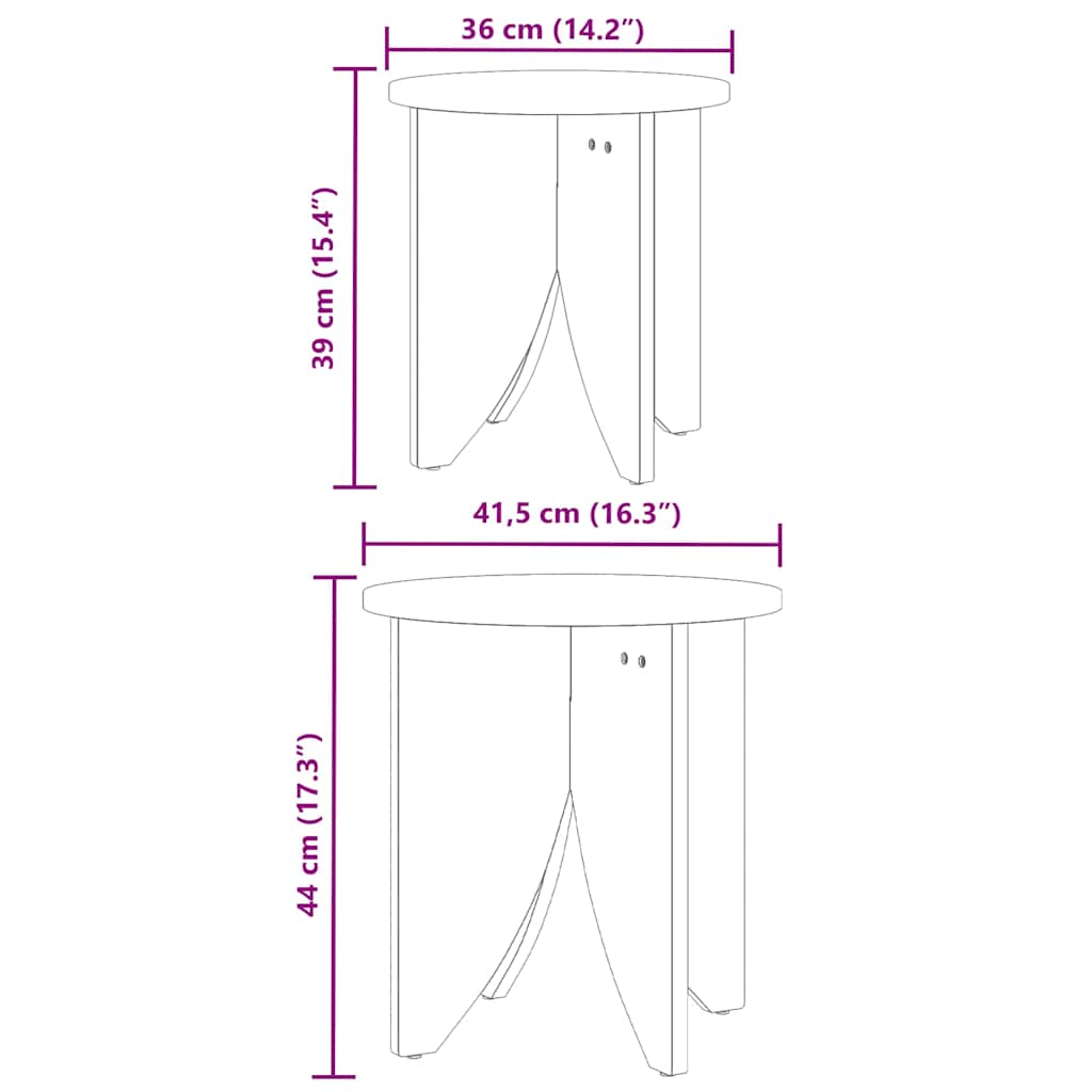 Couchtisch 2 pcs Weiß