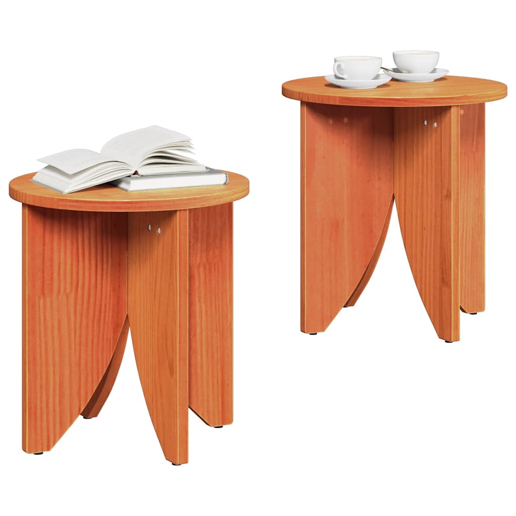 Couchtisch 2 pcs Wachsbraun