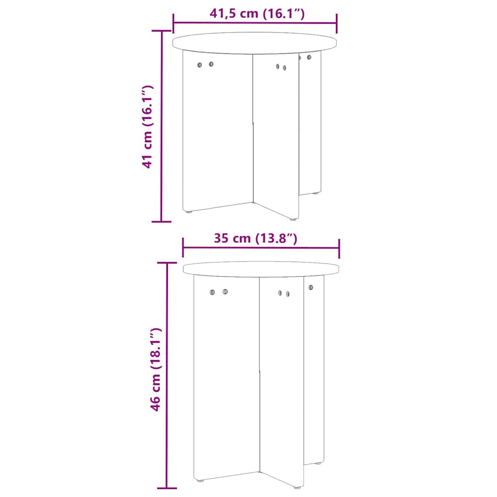 Couchtisch 2 pcs Weiß