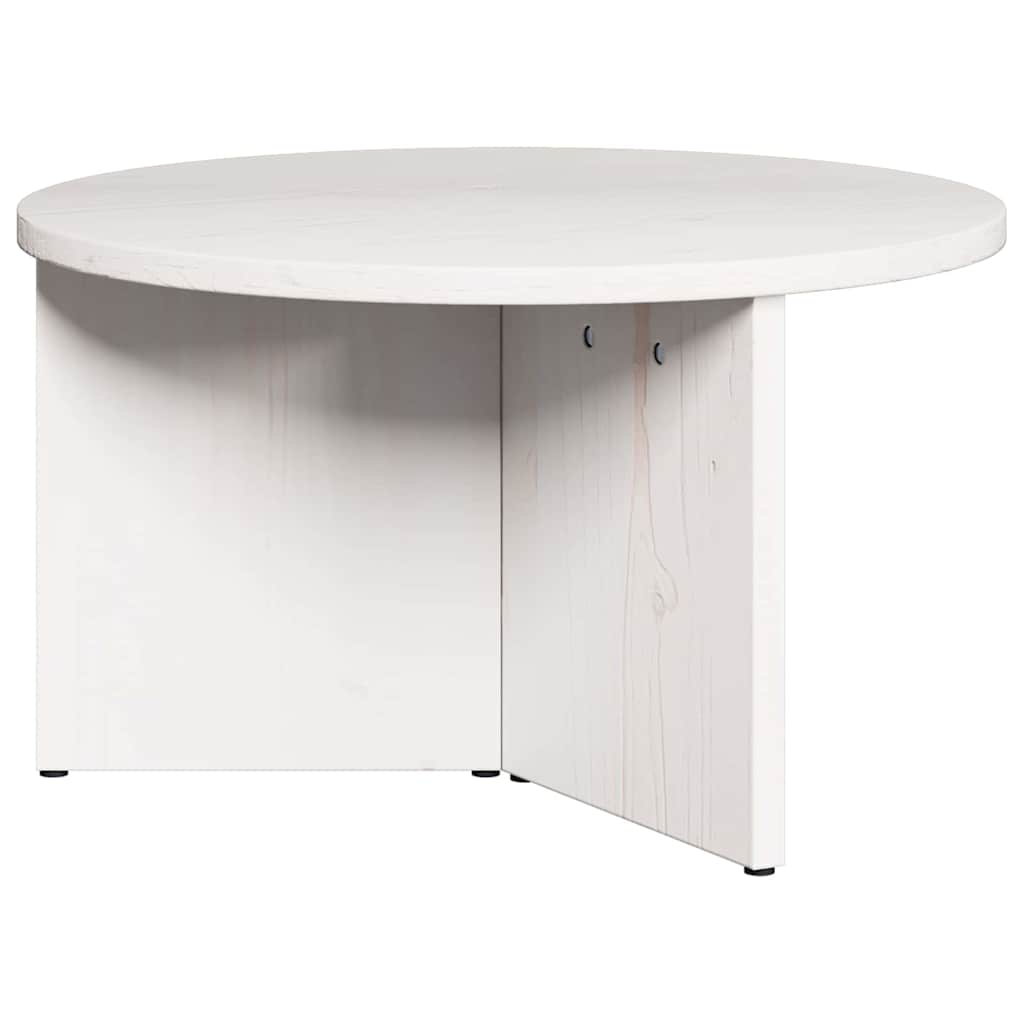 Couchtisch 2 pcs Weiß Massivholz Kiefer