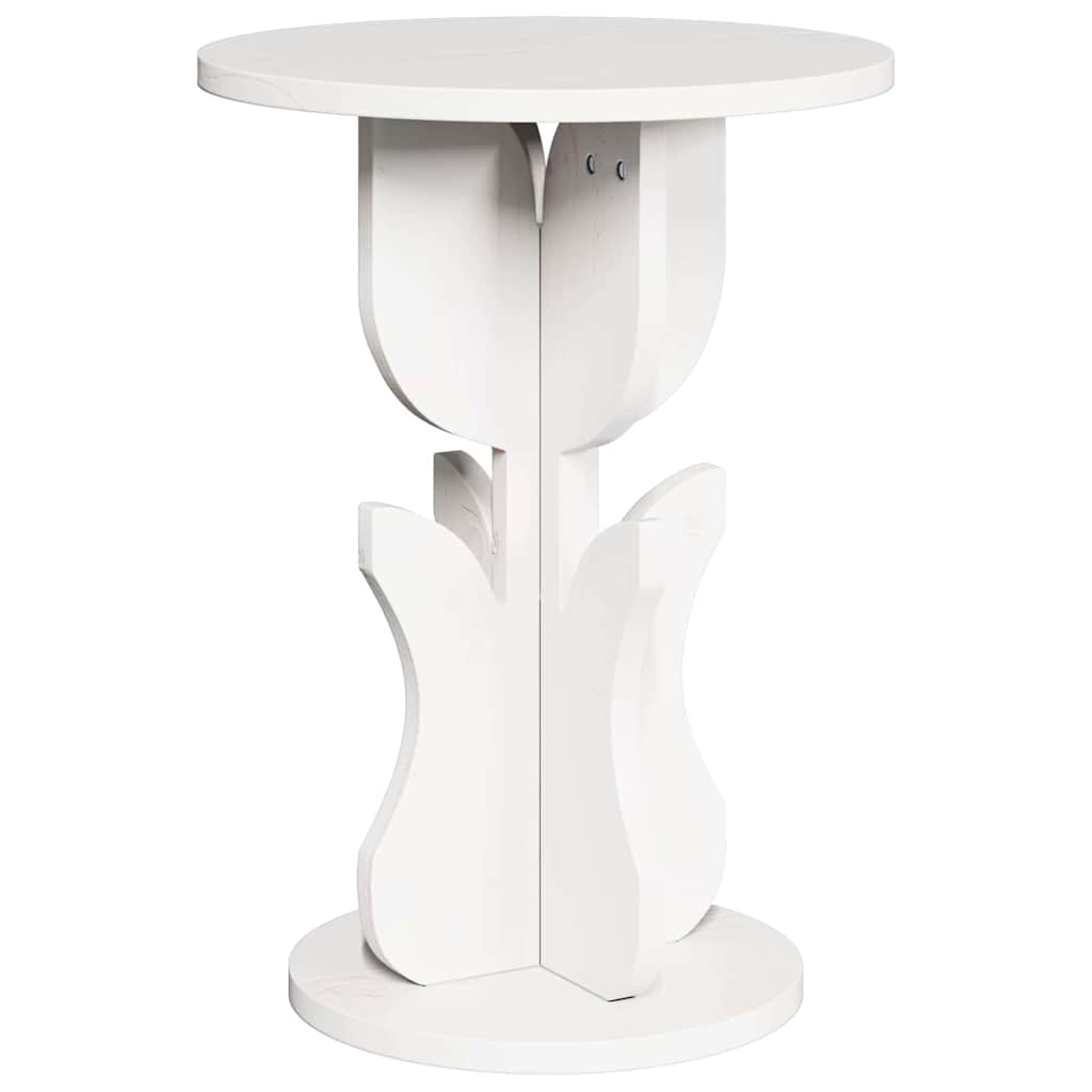 Couchtisch Weiß 39,5 x 39,5 x 53,5 cm Massivholz Kiefer