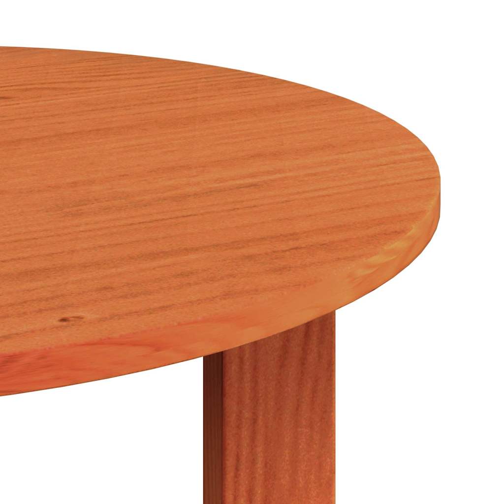 Couchtisch 2 pcs Wachsbraun Massivholz Kiefer