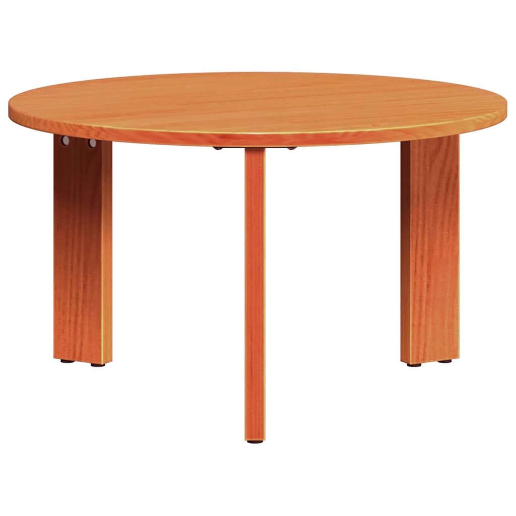 Couchtisch 2 pcs Wachsbraun Massivholz Kiefer