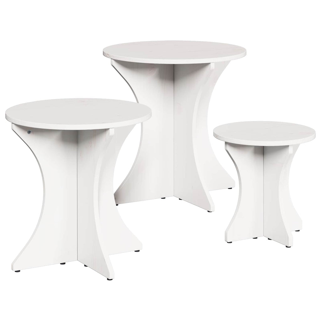 Couchtisch 3 pcs Weiß