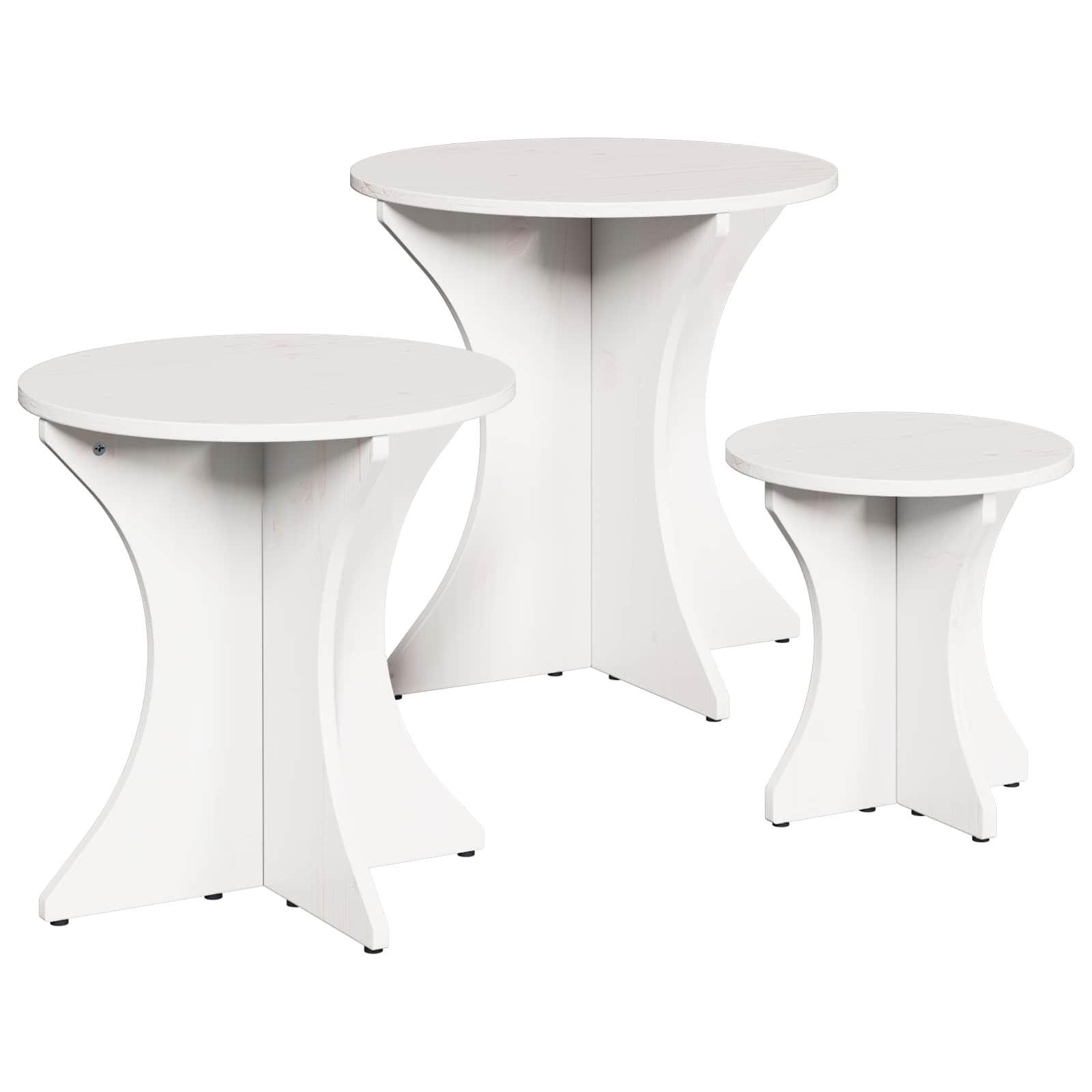 Couchtisch 3 pcs Weiß