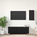 Wand-TV-Schrank Schwarz Eichen-Optik 30,5 x 30 x 60 cm