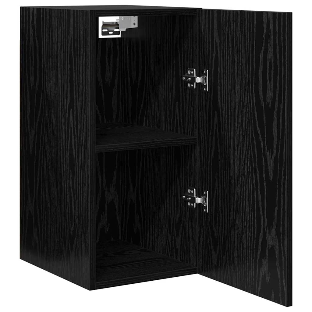 Wand-TV-Schrank Schwarz Eichen-Optik 30,5 x 30 x 60 cm