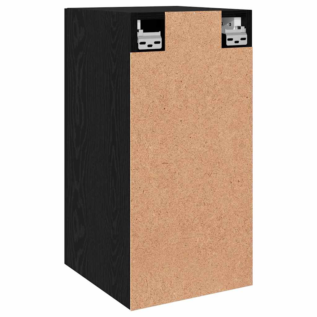 Wand-TV-Schrank Schwarz Eichen-Optik 30,5 x 30 x 60 cm