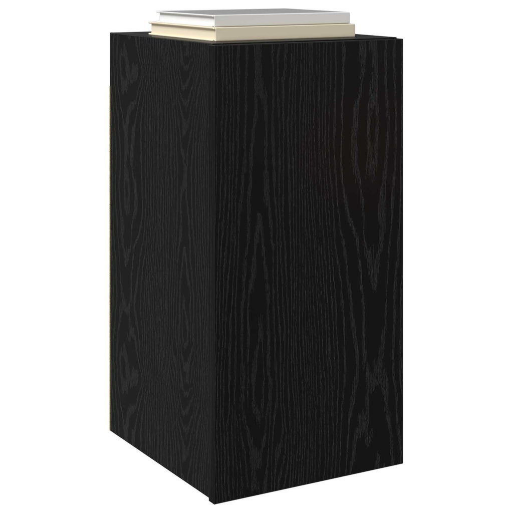 Wand-TV-Schrank Schwarz Eichen-Optik 30,5 x 30 x 60 cm