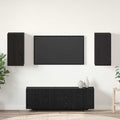 Wand-TV-Schrank 2 pcs Schwarz Eichen-Optik 30,5 x 30 x 60 cm