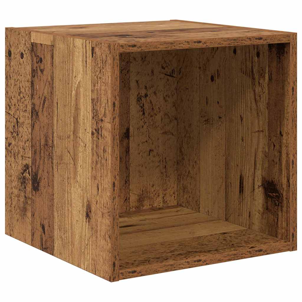 Wandschrank mit Regal Altholz 37 x 37 x 37 cm Holzwerkstoff