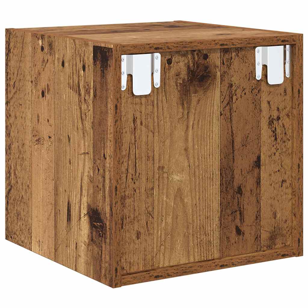 Wandschrank mit Regal Altholz 37 x 37 x 37 cm Holzwerkstoff