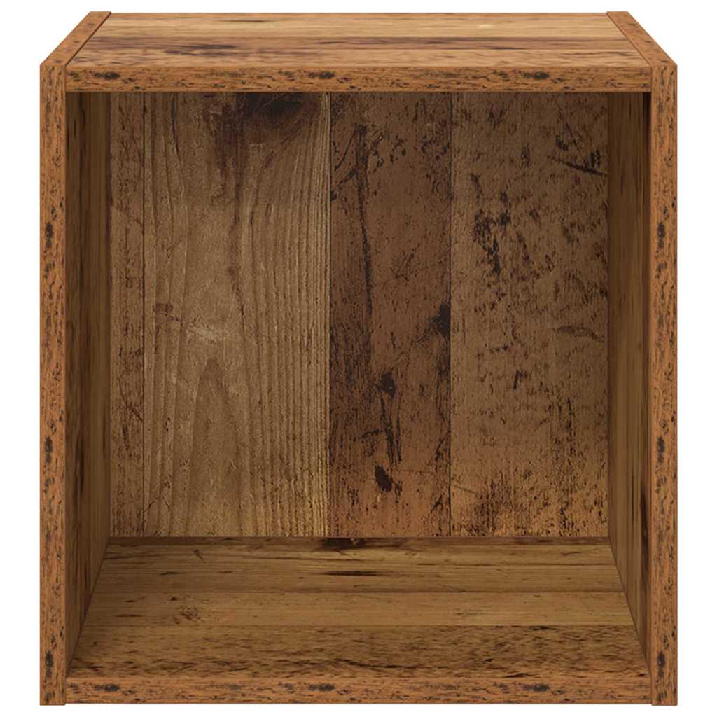 Wandschrank mit Regal Altholz 37 x 37 x 37 cm Holzwerkstoff