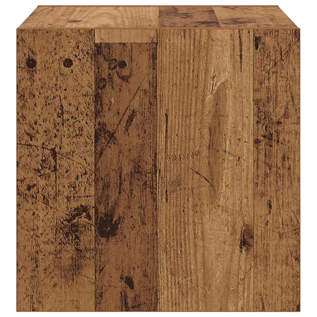 Wandschrank mit Regal Altholz 37 x 37 x 37 cm Holzwerkstoff