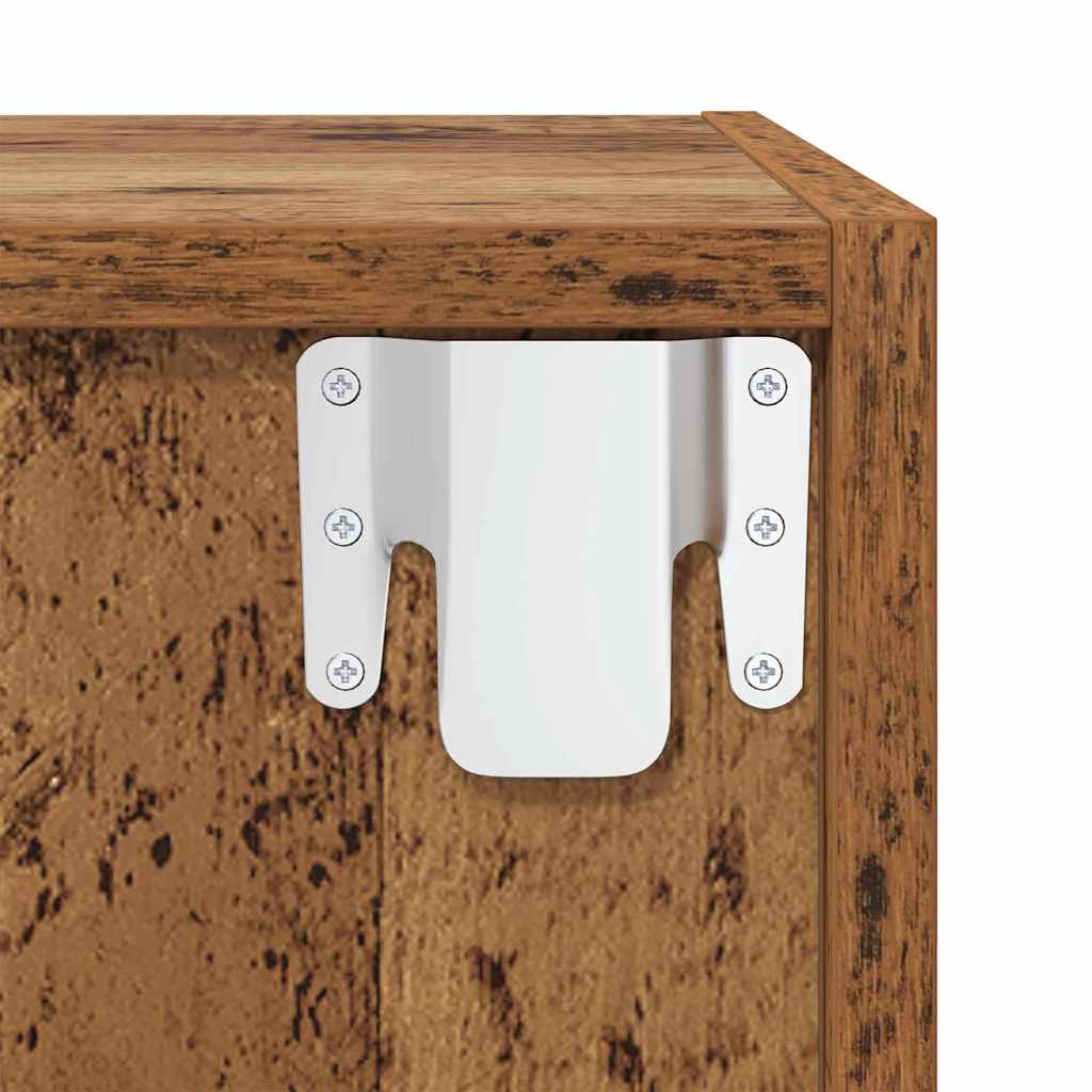Wandschrank 2 pcs Altholz 37 x 37 x 37 cm Holzwerkstoff