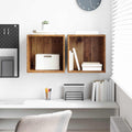 Wandschrank 2 pcs Altholz 37 x 37 x 37 cm Holzwerkstoff