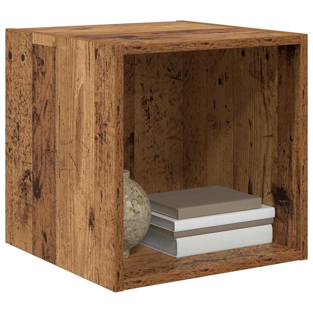 Wandschrank 2 pcs Altholz 37 x 37 x 37 cm Holzwerkstoff